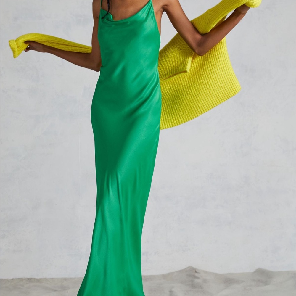 Anthropologie Green Midi Dress